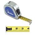 Chrome English/Metric Tape Measure w/Laminated or Dome Label (25'x1" Blade)